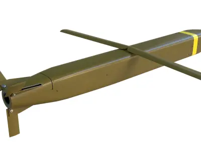 JACKAL Turbo Jet Powered Missile Low-poly 3D model