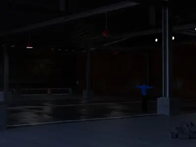 Hangar Free low-poly 3D model