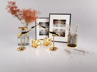 Decorative set 001 Free 3D model