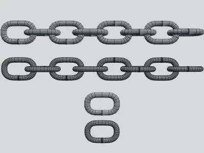 Old chain Low-poly 3D model