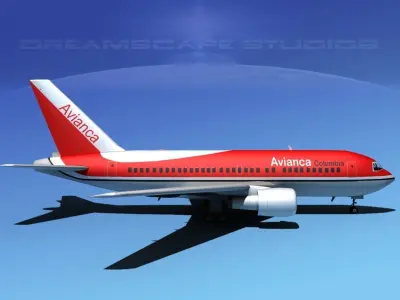 Boeing 767-100 Avianca 3D model