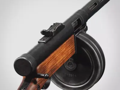 Suomi KP-31 Low-poly 3D model