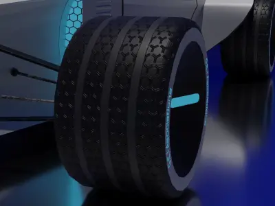 Moon Racer Low-poly 3D model