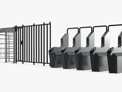 Underground Transit Ticket Barriers 3D model