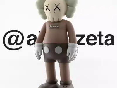 Kaws x Supreme 2 Textured 3D model