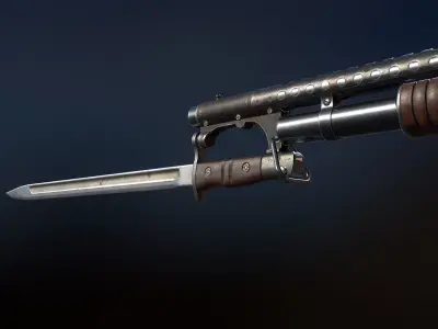 M1897 Trench Gun Low-poly 3D model