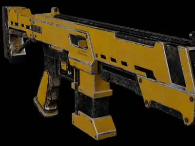 Xcom Game Rifle Low-poly 3D model