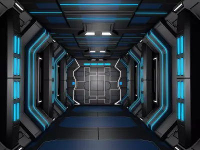 Sci Fi Corridor  3D model 75