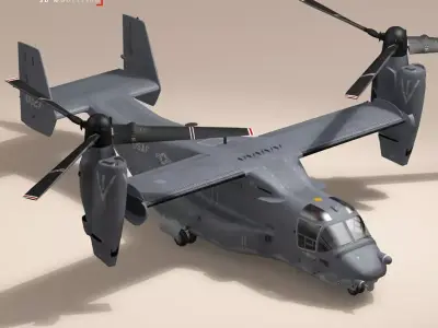 V-22 Osprey USAF 3D model