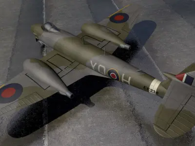Gloster Meteor F3 3D model
