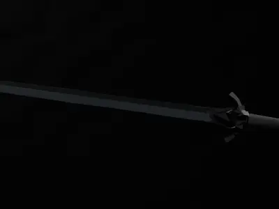 Basic Dark Sword - Game-Ready Free low-poly 3D model