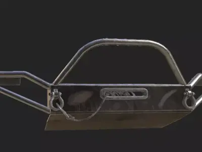 Tacoma Brushbar and Winch Low-poly 3D model