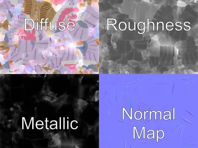 Classic Hot Air Balloon Swirl Pastel model pack Low-poly 3D model