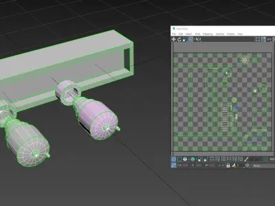 Electrical fuses - standard and damaged Low-poly 3D model
