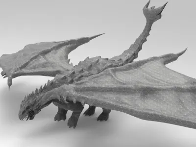Dragon Dinosaur lizard Viking design  3D model