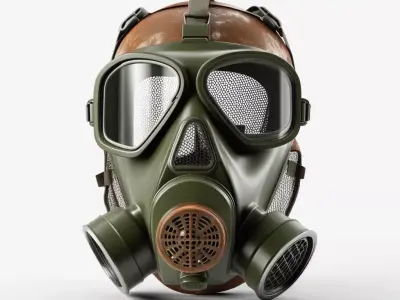 Realistic Military Gas Mask Model 3D model