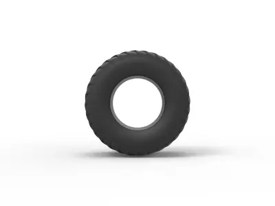 Pulling truck tire Scale 1 to 10 3D print model