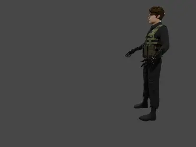 nylan military character Free 3D model