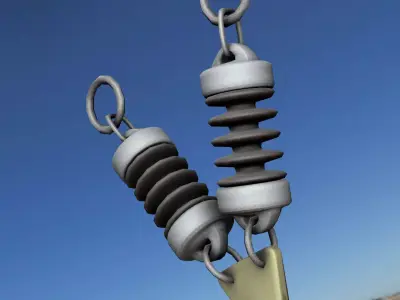 Electricity Poles Ceramic Insulator 11 - Object 080 Low-poly 3D model