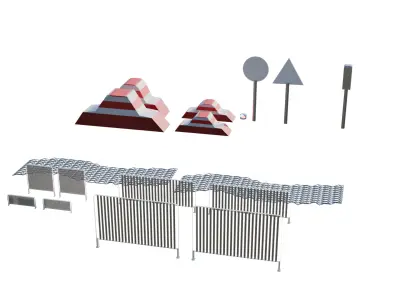 Urban Road Security Pack 3D model
