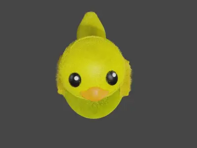 Little fluffy duck 3D model