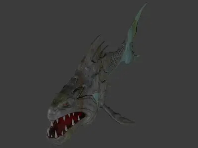 Fish monster  PBR Low-poly 3D model