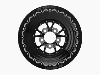 FTD Customs DBL 16x16 drag rear wheel Low-poly 3D model
