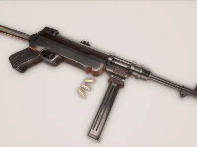 MP 40  Low-poly 3D model buy