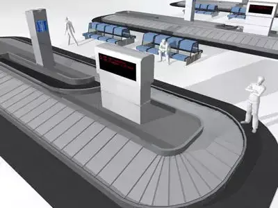 Airport baggage carousel 3D model