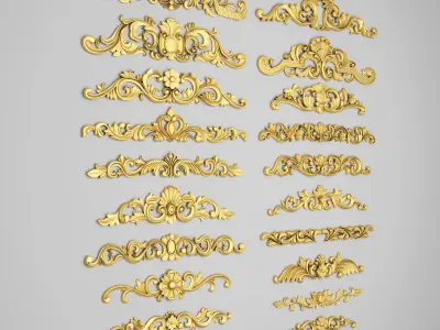 Collection Of 20 Classic Carvings Part 1 3D model