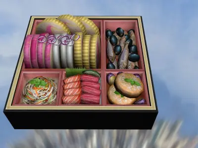 Japanese cuisine Osechi Oseti 3D model