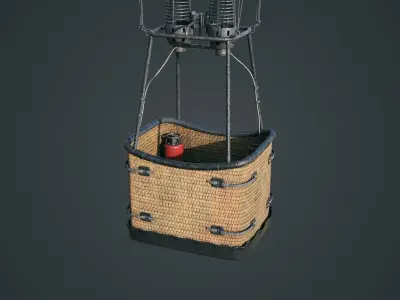 Air Ballon Low-poly 3D model