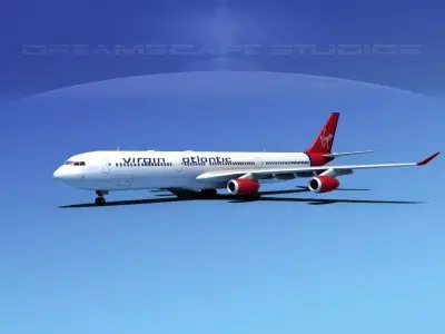Airbus A340-600 Virgin Atlantic 3D model