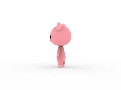 Cartoon Pig v002 character 3D model
