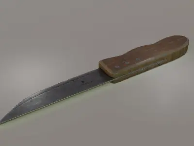 PBR Kitchen Knife Free low-poly 3D model