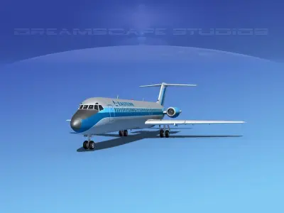 Douglas DC-9-40 Eastern Airlines 2 3D model