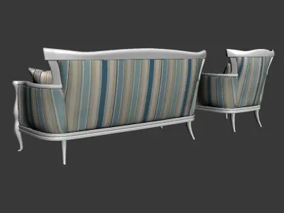 Volpi Matilde Sofa and Armchair Free 3D model