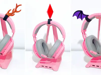 Headset Attachments Pack for Commercial Use 3D print model