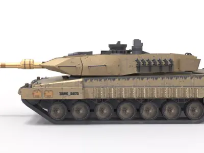 Modern Main Battle Tank Low-poly 3D model