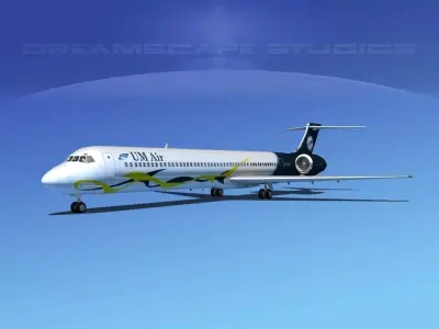 McDonnell Douglas MD80 UM Air 3D model