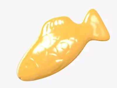 3D Swedish Fish Orange 3D model