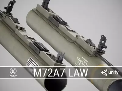 PBR M72A7 LAW Low-poly 3D model