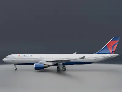 Airbus A330-300 Delta Airlines Livery 3D model