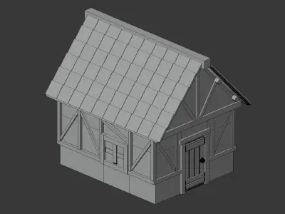 Medieval House Design 1 Low-poly 3D model