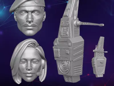 Dialtone Collection 3D printable File For Action Figures 3D print model