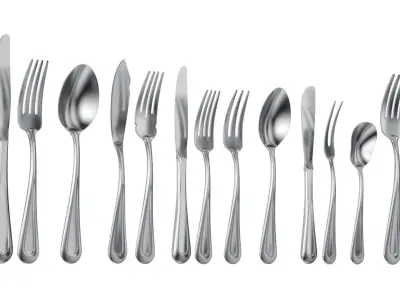 Classic Cutlery 17 Pieces COLLECTION 3D model
