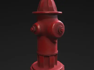 Hydrant - PBR Textures Low-poly 3D model