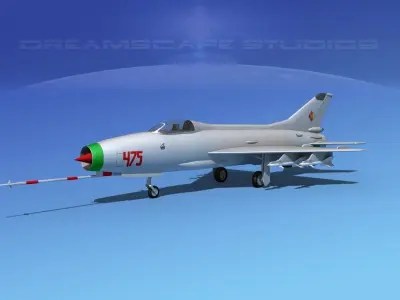 MIG-21 Fishbed V02 3D model