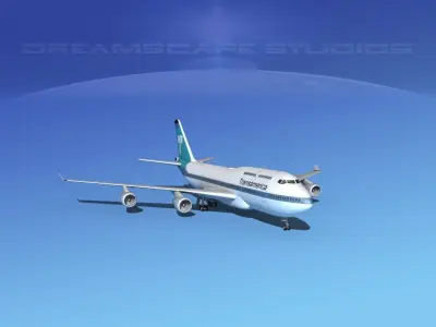 Boeing 747-400 TransAmerica 3D model