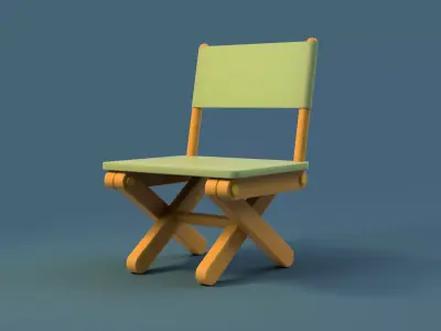 Folding Camping Chair Free 3D model